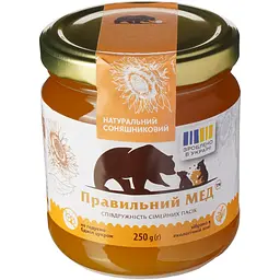 Мед Правильний мед Соняшниковий, 250 г (894384) - мініатюра 2