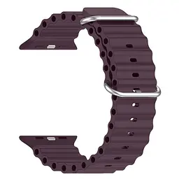 Силіконовий ремінець на смарт-годинник для Apple Watch 42,44,45,46,49 mm, Ocean Band, berry purple, зі зручною застібкою, для годинника епл вотч, спортивний, ArmorStandart (ARM74243)