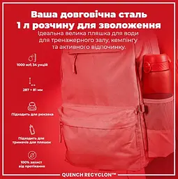 Пляшка для води ION8 1000 мл (ЕКО пляшка) BPA Free Red (I8RF1000RED) - мініатюра 6