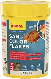 Корм для риб Sera San Nature Color Flakes для яскравості забарвлення в пластівцях 100 мл (22 г) 45291