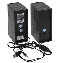 Акустична система Microlab 2.0 B-56, 3Вт., USB живлення, чорне дерево (B56 BLACK WOODEN) - мініатюра 3