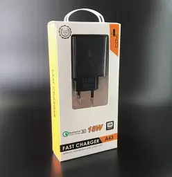 МЗП 4you A43 (18W, Fast Charger QC 3.0, 5V/3A, 9V/12V-1.5A, 1USB) black - мініатюра 3