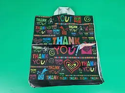 Пакети поліетиленові із петлевою ручкою розмір 40х42 "Thank you" 25 шт/уп.