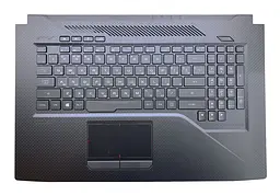 Топкейс ноутбука / верхня панель та клавіатура для ноутбука Asus ROG Strix GL703GS, Gl703GM (90NR00E1-R31RU1) Оригінал від Asus, Верхня панель клавіатури
