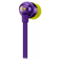 Навушники для геймерів Logitech G333 Gaming Earphones фіолетові (981-000936) - мініатюра 10