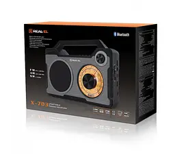 Радиоприемник портативный REAL-EL X703 Black - мініатюра 9