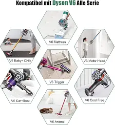 Акумулятор 4600 мА·год для пилососів Dyson V6 DC58–DC74 - мініатюра 6