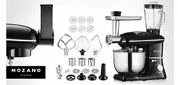Кухонний комбайн Mozano 5в1 Kitchen Assistent 2300 Вт + насадка для виготвлення пасти - мініатюра 9
