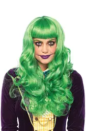 Leg Avenue-Misfit Long Wavy Wig Green - Перука, зелена - мініатюра 2