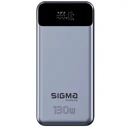 Батарея універсальна Sigma X-power SI30A7QLX 30000mAh, PD/130W, LED, кабель 100W, silver (4827798479117) - мініатюра 2