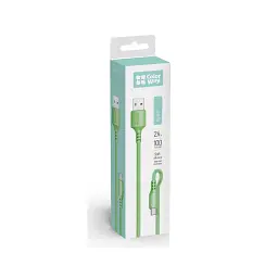 Дата кабель USB 2.0 AM to USB-C 1.0m soft silicone green ColorWay (CW-CBUC042-GR) - мініатюра 2