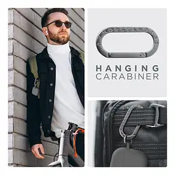 Силіконовий чохол для навушників Apple AirPods 3, Hang Case, сірий, ультратонкий захисний кейс товщиною 2 мм, захист від подряпин, пилу та ударів, компактний, з карабіном для кріплення, ArmorStandart (ARM60306) - мініатюра 6