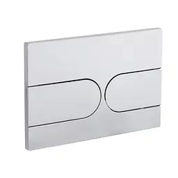 Панель змиву Koer KT-0604-01 240x160x10mm пластикова, кнопка закруглена KR5323, Хром
