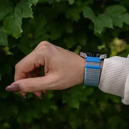 Ремінець нейлоновий на липучці для смарт-годинника BeWatch Samsung 20 мм Blue (1011342.1UW) - мініатюра 4