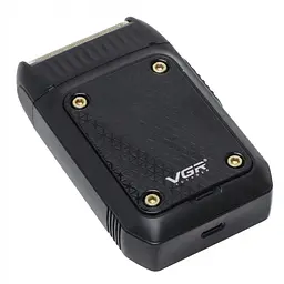 Електробритва портативна VGR V-353 з USB, Чорна / Професійна чоловіча машинка для гоління - мініатюра 3