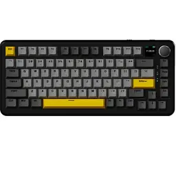 Клавіатура бездротова Ajazz AK820 MAX Plus, Black/Gray/Yellow, Bluetooth / USB 2.4GHz / Type-C, механічна (перемикачі Daydream), 81 кнопка, RGB підсвічування, 0.85" TFT екран, колесо прокурутки, радіус дії до 10 м, кабель 1.6 м - мініатюра 2