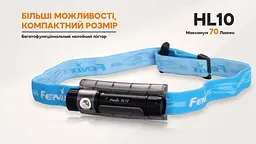 Налобний ліхтарик Fenix HL10 (Фіолетовий з блакитним) - мініатюра 6