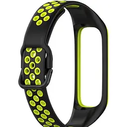 Ремінець DK Silicone Sport Band Nike для Samsung Galaxy Fit2 (R220) (black / green) - мініатюра 2