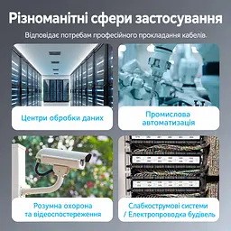 Екранований мережевий штекер Vention 10 шт. конектор RJ45 8P8C Cat6A FTP для мереж 10 Гбіт/с монтаж без обтискних кліщів для жил 23–26 AWG для кабелю діаметром до 8,7 мм організатор для проводів діаметром до 1,6 мм багаторазове використання схеми T568A і T568B фіксація кабелю стопорною гайкою позолочені контакти сірий (IDPH0-10) - мініатюра 13