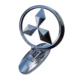 Емблема приціл на капот Mitsubishi Хром сплав на скотчі (Завод) - мініатюра 3