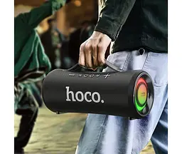 Колонка портативна Hoco HA10 Oleada з LED-підсвіткою чорна - мініатюра 6