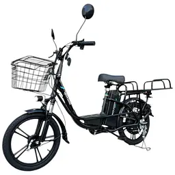 Електровелосипед Green Giant U18" 600W 60V 26Ah + вантажний посилений багажник чорний