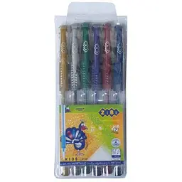 Набір ZIBI 6кол. з 6-ти гелевих ручок METALLIC, ZB.2203-99