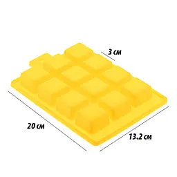 Форма для льоду силіконова з гербом України 20 x 13.2 см, Profsil Жовтий 86639 - мініатюра 2