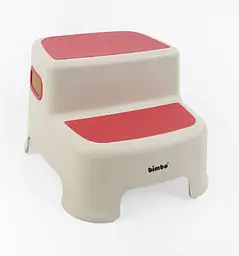 Підставка для ніг дитяча на дві сходинки BM-68627 Bimbo 28*30*25 см. антиковзаючі накладки червона - мініатюра 3