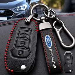 Чохол для автоключів Ford із брелоком-карабіном, оригінал (3 кнопки викидний ключ №4)