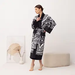 Кімоно жіноче з плюшевого велюру Kimono Noire 18134 3XL - мініатюра 3