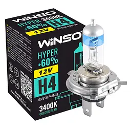 Галогенова лампа Winso H4 12V 60/55W P43t-38 HYPER +60%(712420)