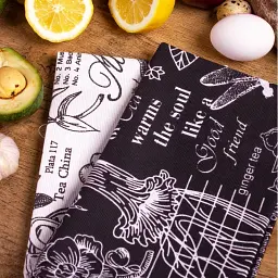 Набір рушників MirSon №636 Black and white story 90х45 см 2 шт. (2200006740742) - мініатюра 2
