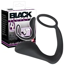 Анальна пробка з ерекційним кільцем Black Velvets Ring Plug Orion 42-05167240000 88158 - мініатюра 1