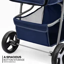 Коляска для котів та собак Bestopet Люпосанчик BS-RL-16 Dark Blue - мініатюра 7