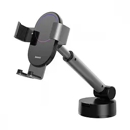 Тримач в машину Baseus Simplism Gravity Car Mount With Suction Base чорний (30748 black) - мініатюра 6