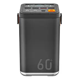 Потужний Повербанк Великої Ємності на 60000 mAh 45W із Швидкою Зарядкою Type C O2 Project Power Bank 60000mah YT-2030 для роутера
