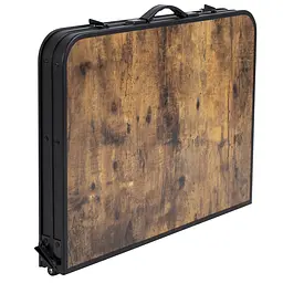 Складний стіл Bo-Camp Decatur 90x60 cm Black/Wood look (1404200), Коричневий - мініатюра 5
