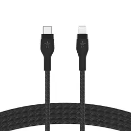 Кабель Belkin USB-C > Lightning заряджання/синхронізації 1м, Type-C, плетений, силіконовий, з ремінц teh0013623 - мініатюра 2