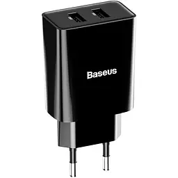 Зарядний пристрій Baseus Speed ​​Mini Dual U Charger 10.5W Black - мініатюра 2
