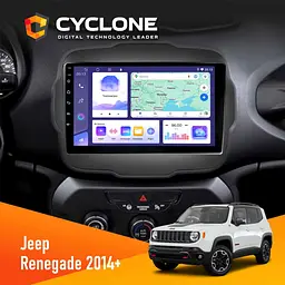 Штатна магнітола Jeep Renegade 2014+ Cyclone C9-011 4x64 DSP Cyclone (НФ-00008834)