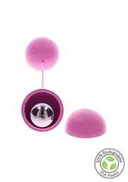 Вагінальні кульки Fuck Green Sphere Balls, 3.2 см, рожевий - мініатюра 6