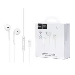 Навушники Hoco L7 Plus Original series lightning converse earphone білі - мініатюра 2
