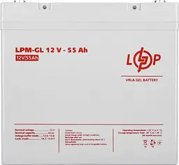 Акумуляторна батарея для ДБЖ LogicPower GEL 12 V / 55 А*ч (LP15266) - мініатюра 3