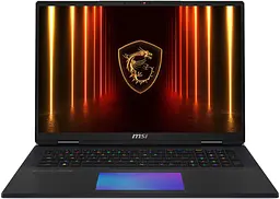 Ноутбук MSI Titan 18 HX AI A2XWIG Core Black(A2XWIG-616US)(18/Ultra 9 285HX/64/RTX5080/SSD2000/W11)