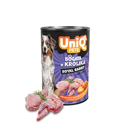 Консерви для собак UNIQ PETS DOG WET FOOD ROYAL RABBIT із кроликом, 375 г