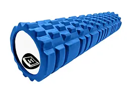 Масажний ролер EasyFit Grid Roller 60 см v.3.1 синій