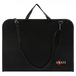 Папка-портфель для ескізів Santi А3 пластикова з тканинними ручками чорна (492282) - мініатюра 2
