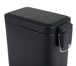 Відро для сміття Zerix Sansa-TC0105 5 л з плавним закриттям прямокутне Black ZX5894, Чорний матовий - мініатюра 7