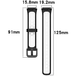 Ремінець Becover Vents Style для Huawei Band 7/Honor Band 7 Blue-White (709442) - мініатюра 3